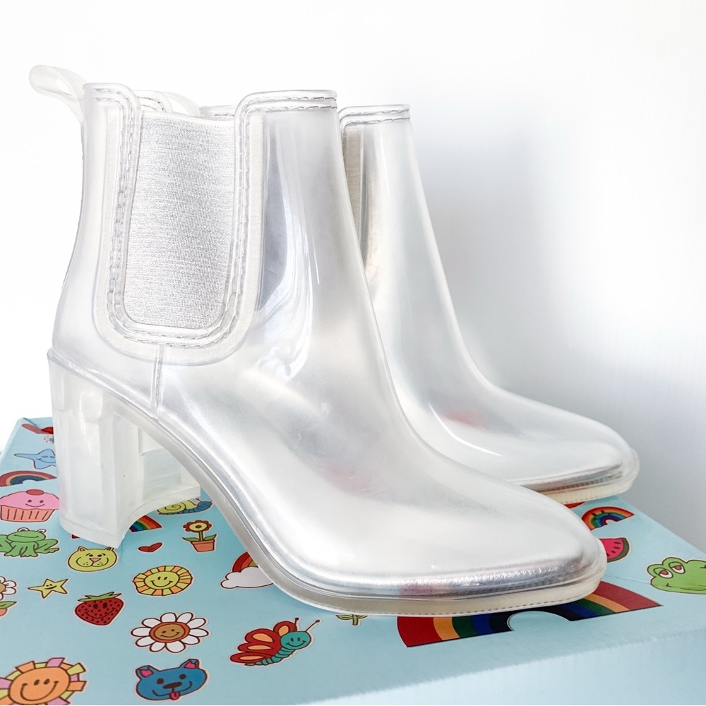 Jeffrey Campbell Hurricane Clear Vinyl Rain Boots - Picture 2 of 16